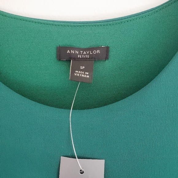 Ann Taylor petite emerald green dress small - Picture 4 of 8